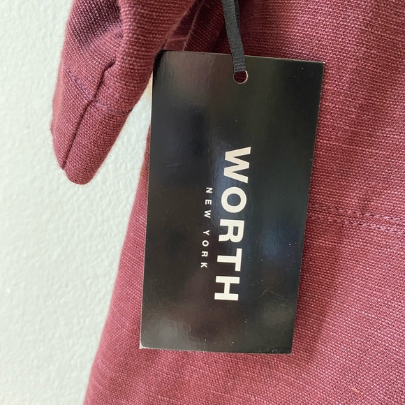 Worth Linen Topper Jacket Size XS Rust - Picture 3 of 3